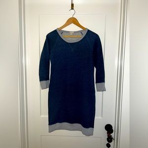 J.Crew blue sweater dress. Like new.